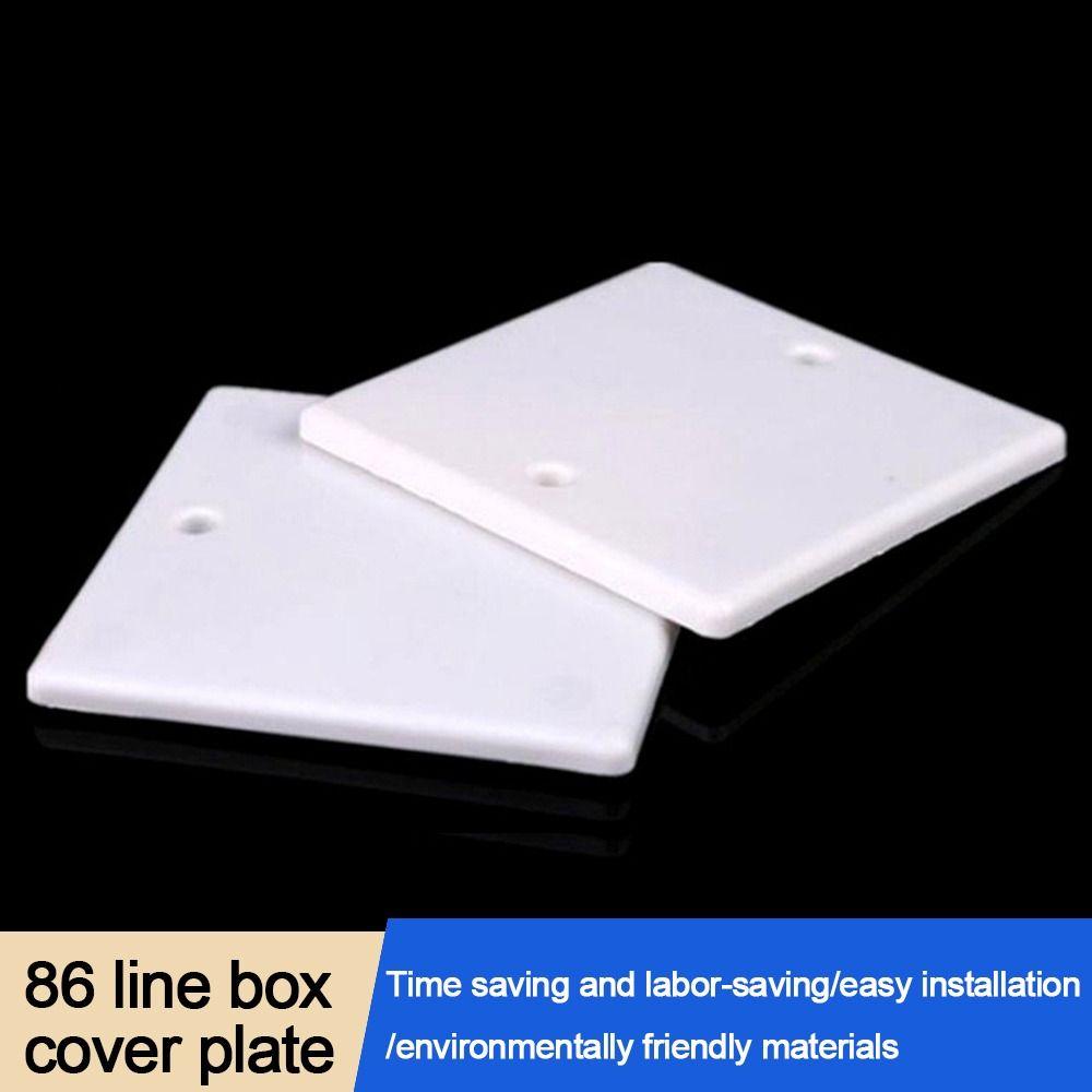10pcs/set Plastic Concealed Box Cover Easy Installation 86 Type Wall Cover Dustproof Decorative Cover Plate Home Decoration