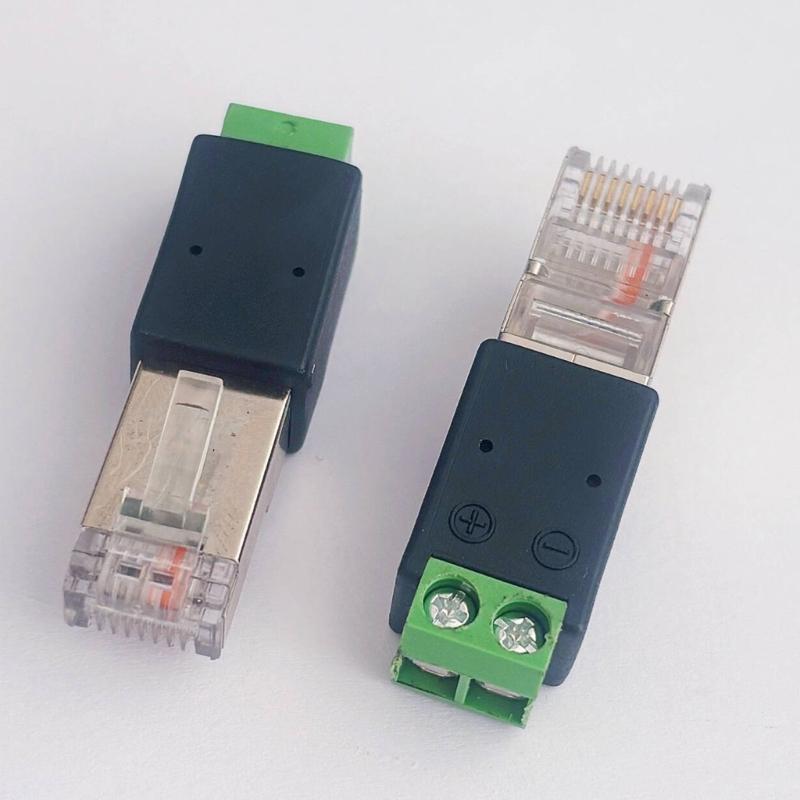 4 шт. Разветвители-конвертеры RJ45 Male на 485 Сетевые разъемы Винтовые клеммы Адаптеры Конвертеры Адаптеры с кристаллическим разъемом