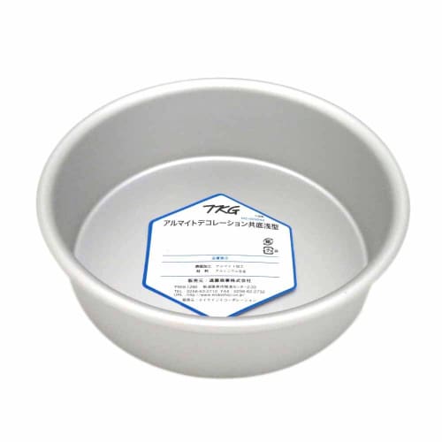 Endo Shoji Commercial TKG Aluminum Anodized Decorative Pan with Bottom, 10-inch, Shallow, Aluminum, WDK8107