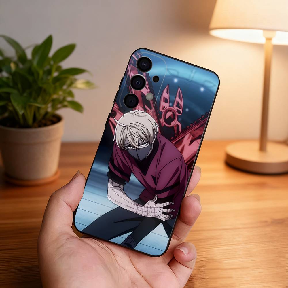 Чехол для телефона Anime T-Tougen AnkiS для Samsung S25, S24, S21, S22, S23, S30, Ultra, S20, Plus, Fe, Lite, 5G Черная крышка