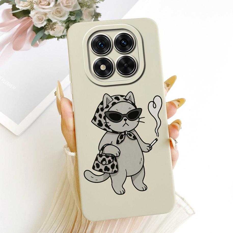 Чехол для Xiaomi Redmi Note 14 Pro 5G Милый Мультяшный Кот Утка Конфеты Раскрашенный Мягкий Силиконовый Чехол для Redmi Note 14 Pro Plus 5G