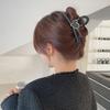 Black Matte Elegant Hairpin: Large Hair Claw Clip for Women - Stylish, High-Quality Shark Clip for Voluminous Hairstyles.