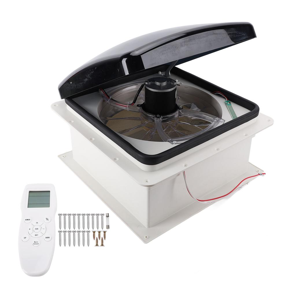 Вентилятор люка для крыши автодома 12 В, автоматический, с дистанционным управлением, двухрежимный, для вентиляции воздуха, потолочный вентилятор для лодок, яхт, автодомов, автобусов