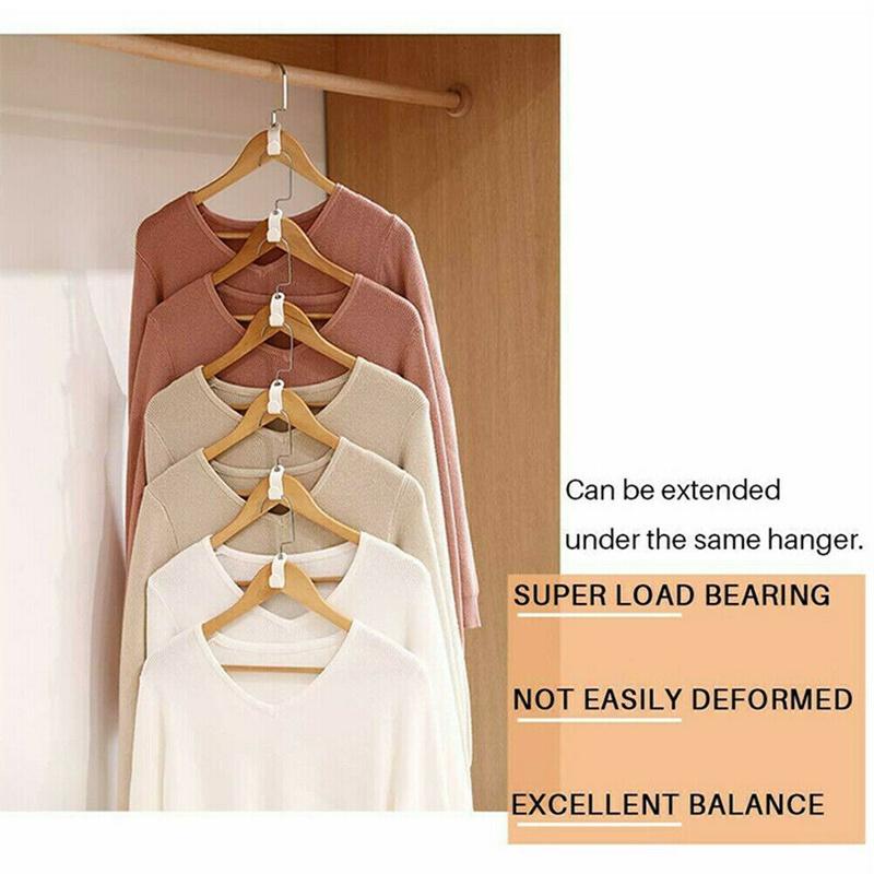10 шт. вешалка для одежды, многофункциональные крючки, складная вешалка для одежды, вешалка для гардероба, соединительный крючок, крючок для хранения органайзера
