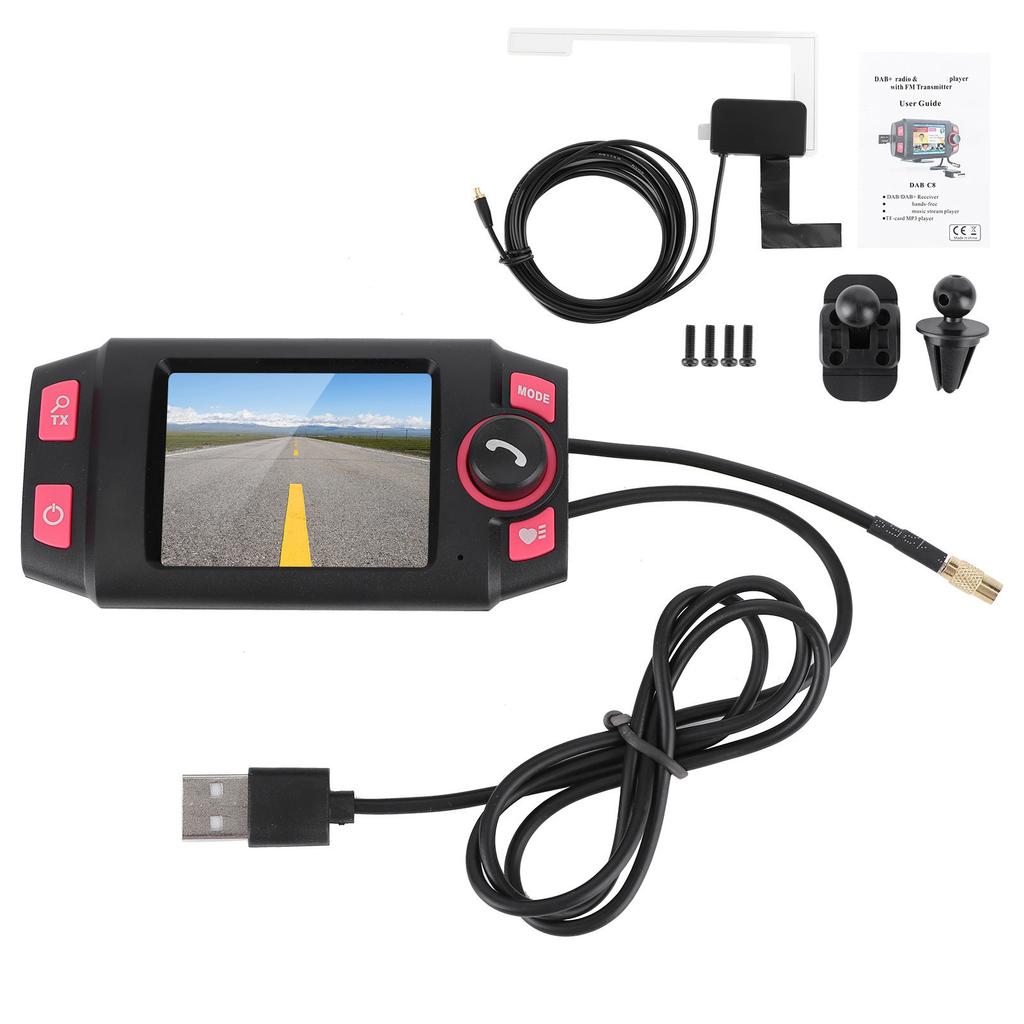 Автомобильный радиоприемник DAB Адаптер цифрового аудиовещания FM-передатчик Автомобильный комплект громкой связи Bluetooth