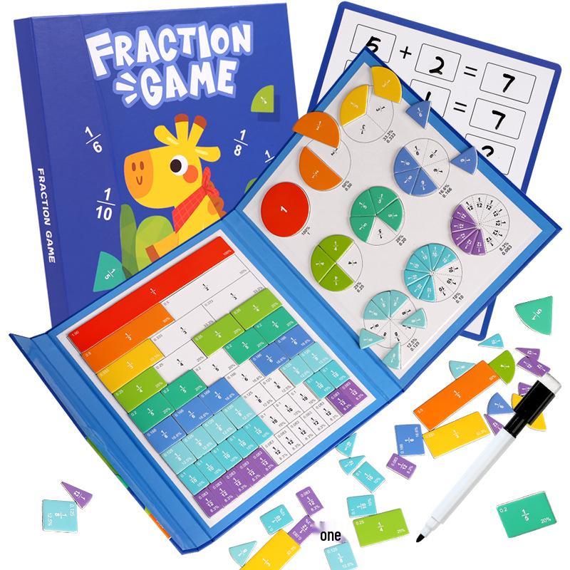 Magnetic Fraction Discs Set for Third Grade - Teach Numerator, Denominator, Addition & Subtraction in Elementary Math