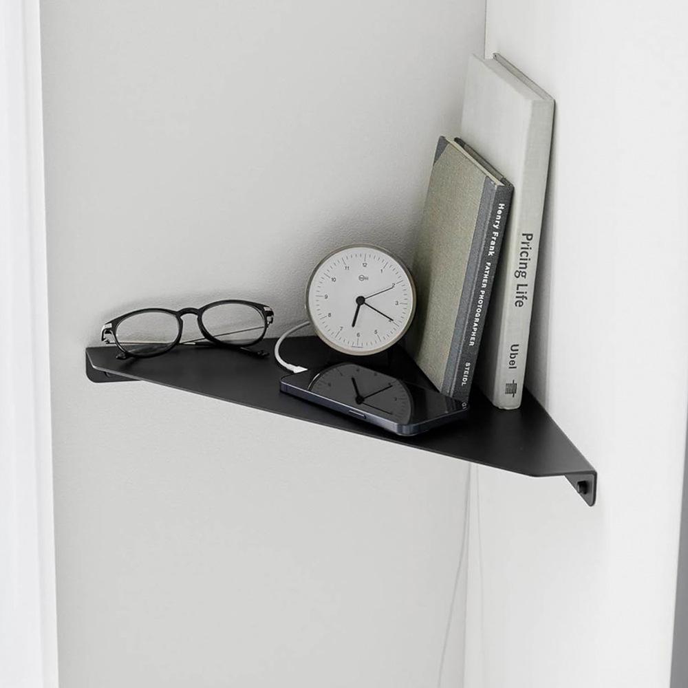 Угловая настенная полка-треугольник без сверления для ванной, кабинета, кухни, гостиной