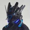 Маски CyberPunk с застежкой M Город Ночи Светодиодные Фестивальные Белые Бронированные Косплей Сценический Реквизит НФ Хэллоуин Вечеринка Подарки Для Взрослых