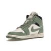 Женские кроссовки Air Jordan 1 Mid Jade Smoke Green Sail Anthracite BQ6472-130
