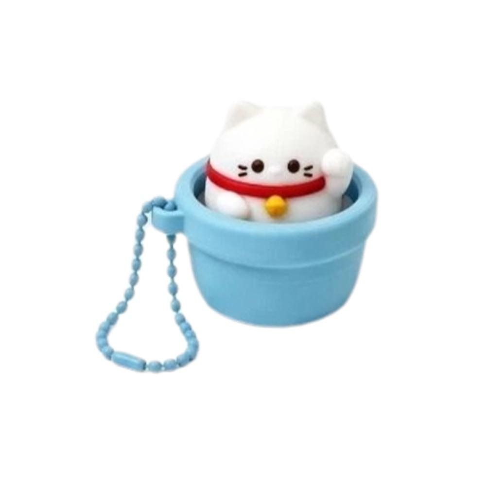 3D Printed Fidget Clicker Keychain Key Ring Lucky Cat Key Chain Keycap Clicker Pendant Gifts