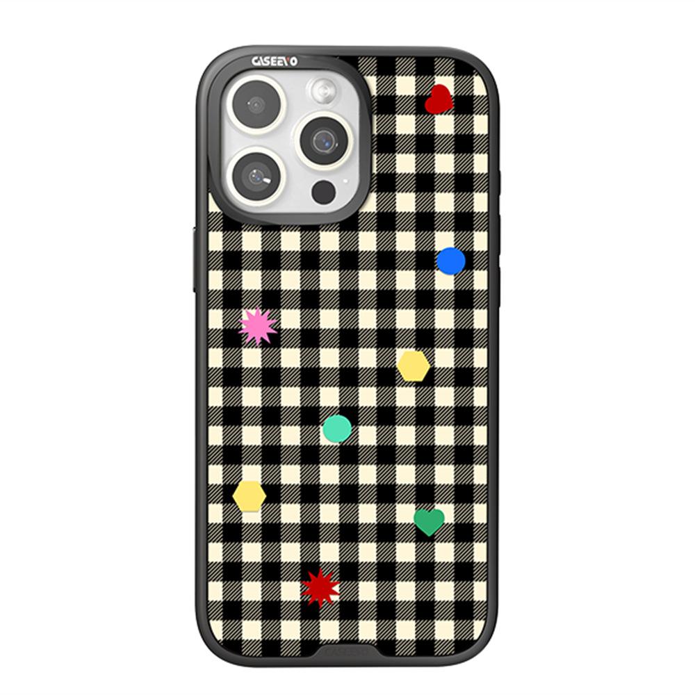CASEEVO For iPhone 16 Pro Max Case Compatible with MagSafe TPU Acrylic Magnetic Phone Cover with Detachable Grid Backplate