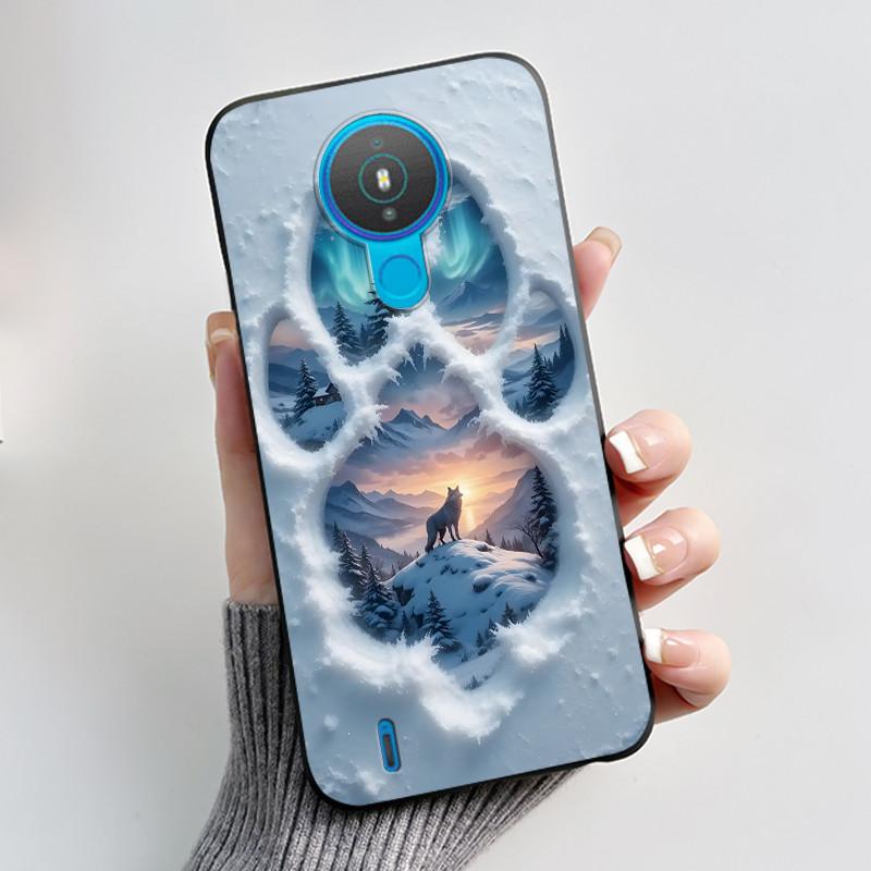For Nokia 1.4 TA-1322 Trendy Black Phone Case For Nokia 6.2/Nokia 7.2 Lucky Koi Anti-Scratch Soft Shockproof Back Shell Cover