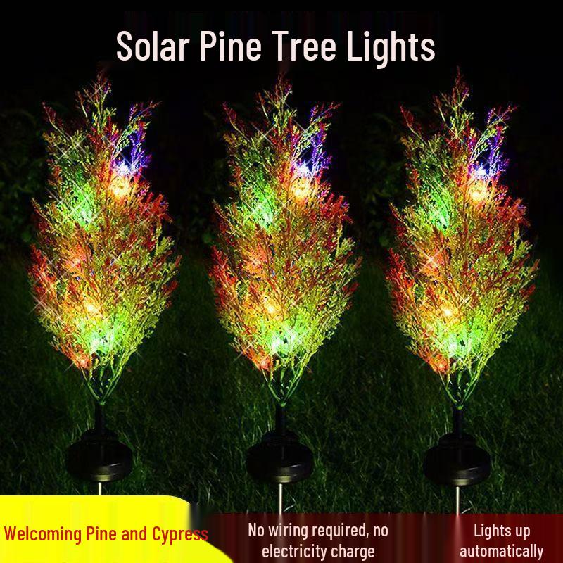 Solar LED Cypress Tree Light for Outdoor Courtyards, Lawns, Balconies, and Gardens
