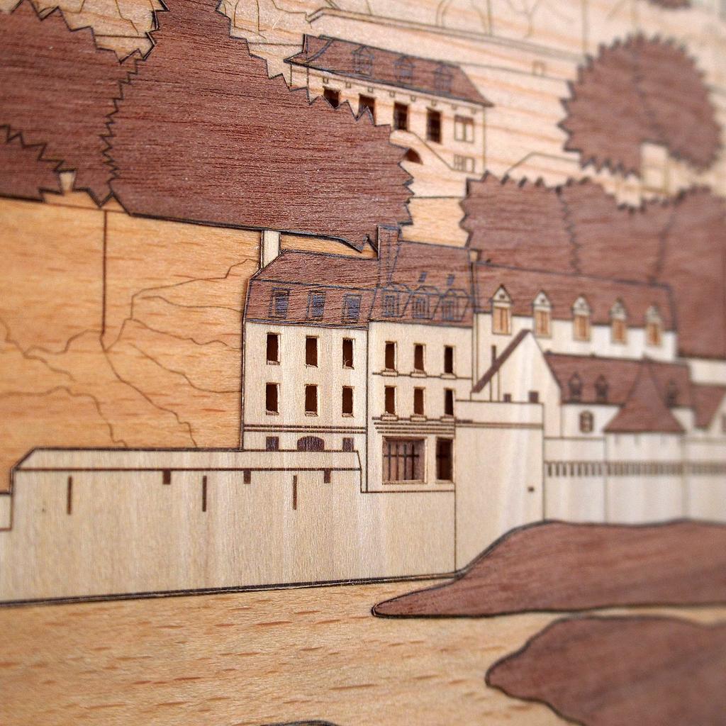 Деревянный постер KINOWA Saint, оригинальный набор ручной работы, объект Всемирного наследия, Франция, сделано в Японии, "Мон Мишель"