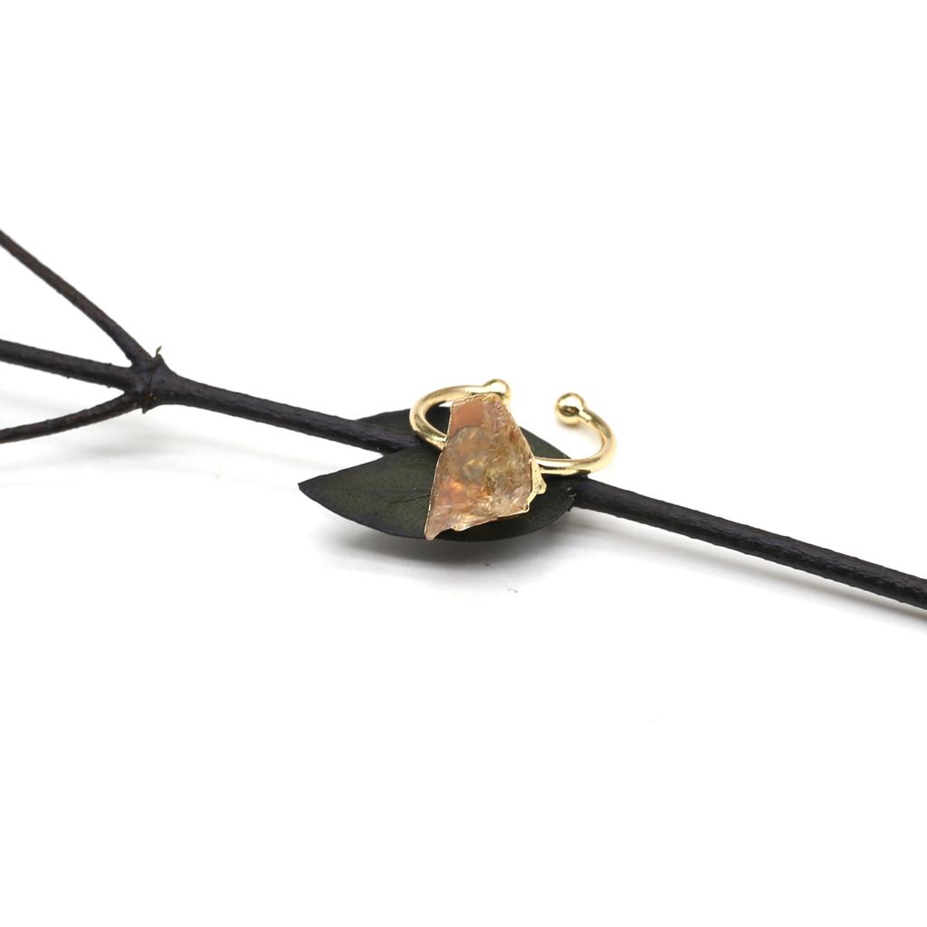 Women Open Ring Natural Stone Adjustable Irregular Ring For Fashion Women Jewelry Gifts