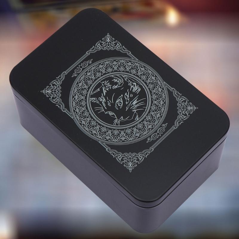 Коробка для игральных карт, кейс для коллекционных карт, жестяная банка для хранения карт Таро, органайзеры для карт, кейс для карт, пустая металлическая коробка для хранения игровых карт