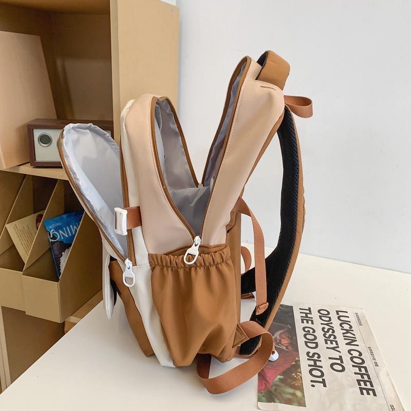 Женский школьный рюкзак Мужской рюкзак большой емкости Открытый контрастный студенческий школьный рюкзак