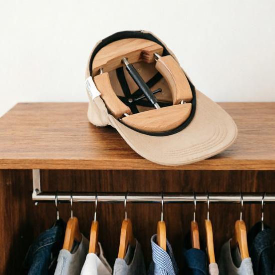 Cap Shaper Adjustable Hat Stretcher Two-Way Expansion Durable Wood Expander for Cowboy Hats Baseball Caps