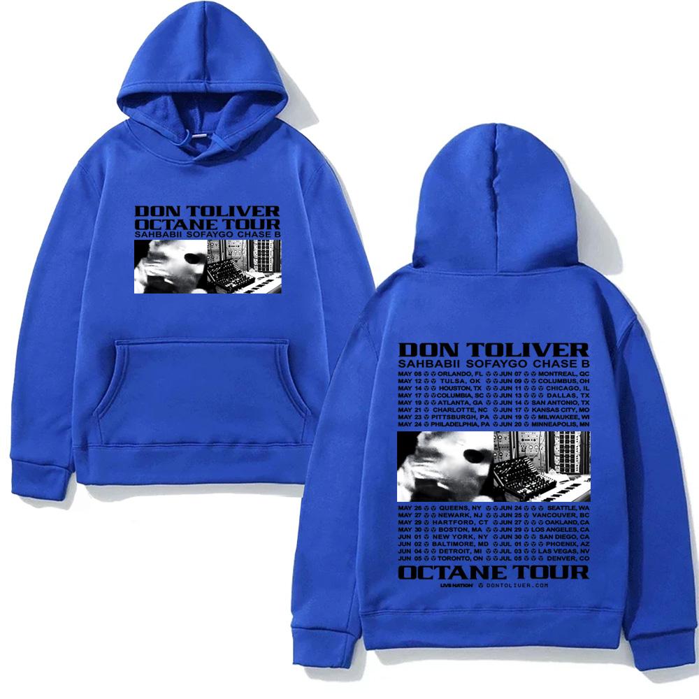 Худи рэпера DON TOLIVER OCTANE TOUR 2026 Хип-хоп Графический Принт Худи Классические Мягкие Панк Худи Свитшоты Флис