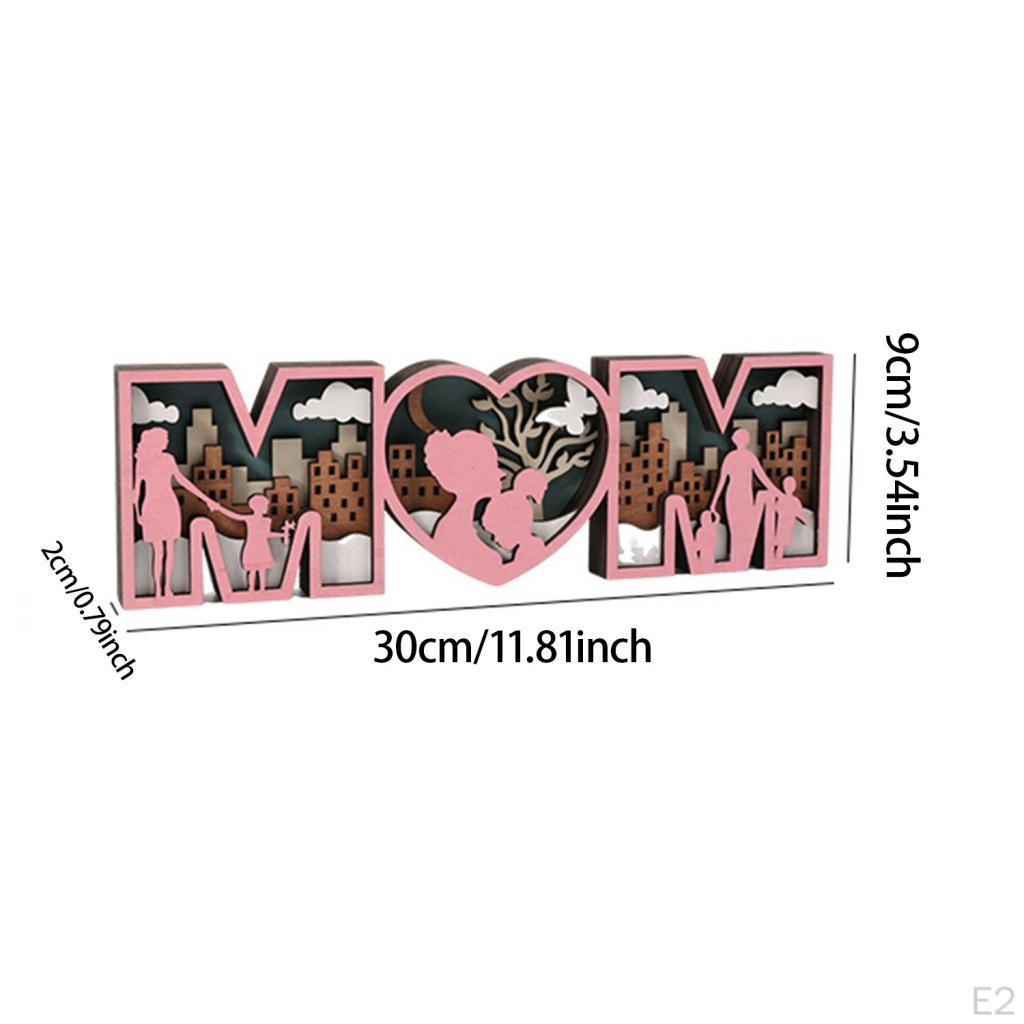 Деревянная фигурка-украшение «Мама», украшение на День матери, сувенир, центральная часть стола, скульптура для