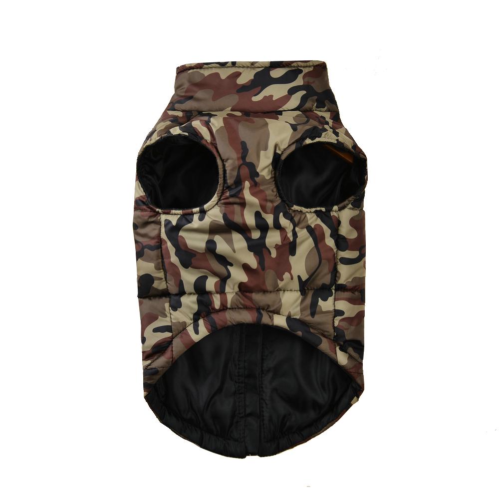 Windproof Dog Coat Clothes Autumn Winter Cozy Pet Puppy Apparel Cats Jacket Camouflage Print Warm Costumes For Big Dogs Golden Retriever Clothing