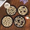Ретро круглые подставки под цветы, теплоизоляционные, противоожоговые, коврики для стола, креативные домашние диатомитовые абсорбирующие подставки, кухонный аксессуар