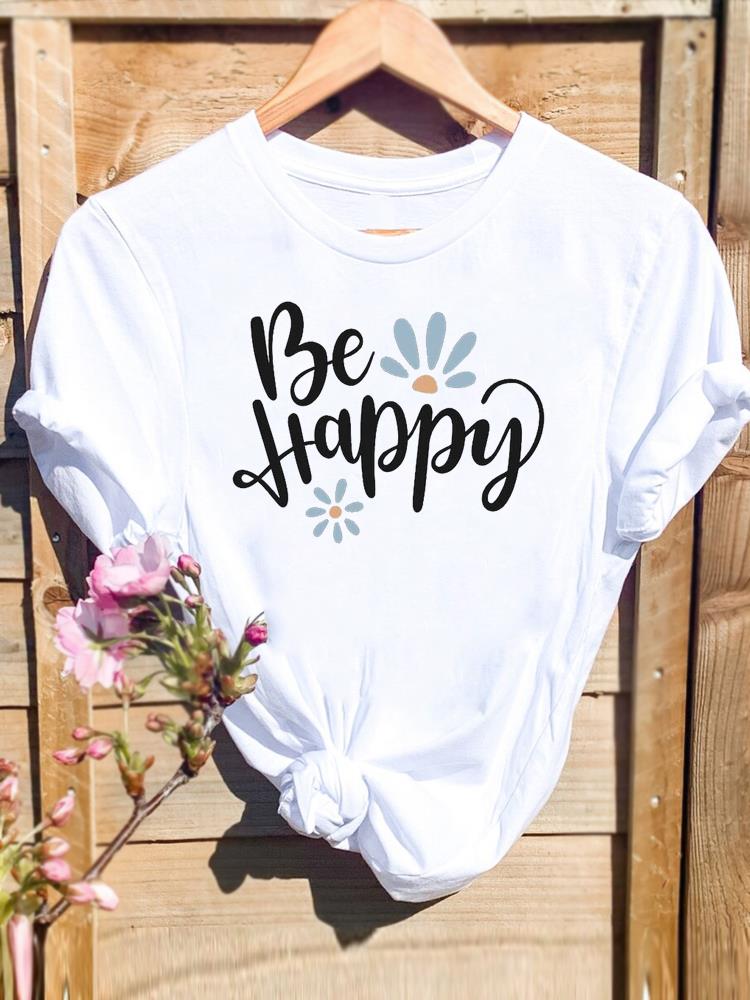 (Азиатский размер) Футболка с графическим принтом, повседневная футболка с принтом в виде сердца, стильный тренд, милая женская повседневная женская футболка, модная футболка с коротким рукавом