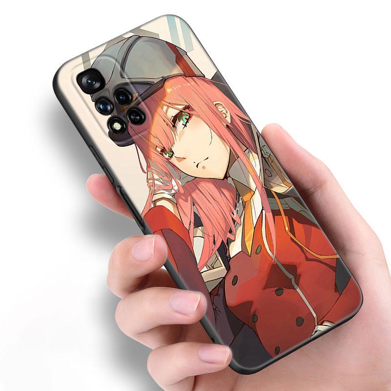 Аниме Zero Two Darling черный силиконовый чехол для телефона Xiaomi POCO X3 X4 NFC F5 M3 M4 M6 X5 X6 Pro F3 F4 GT 5G C55 C65 M5