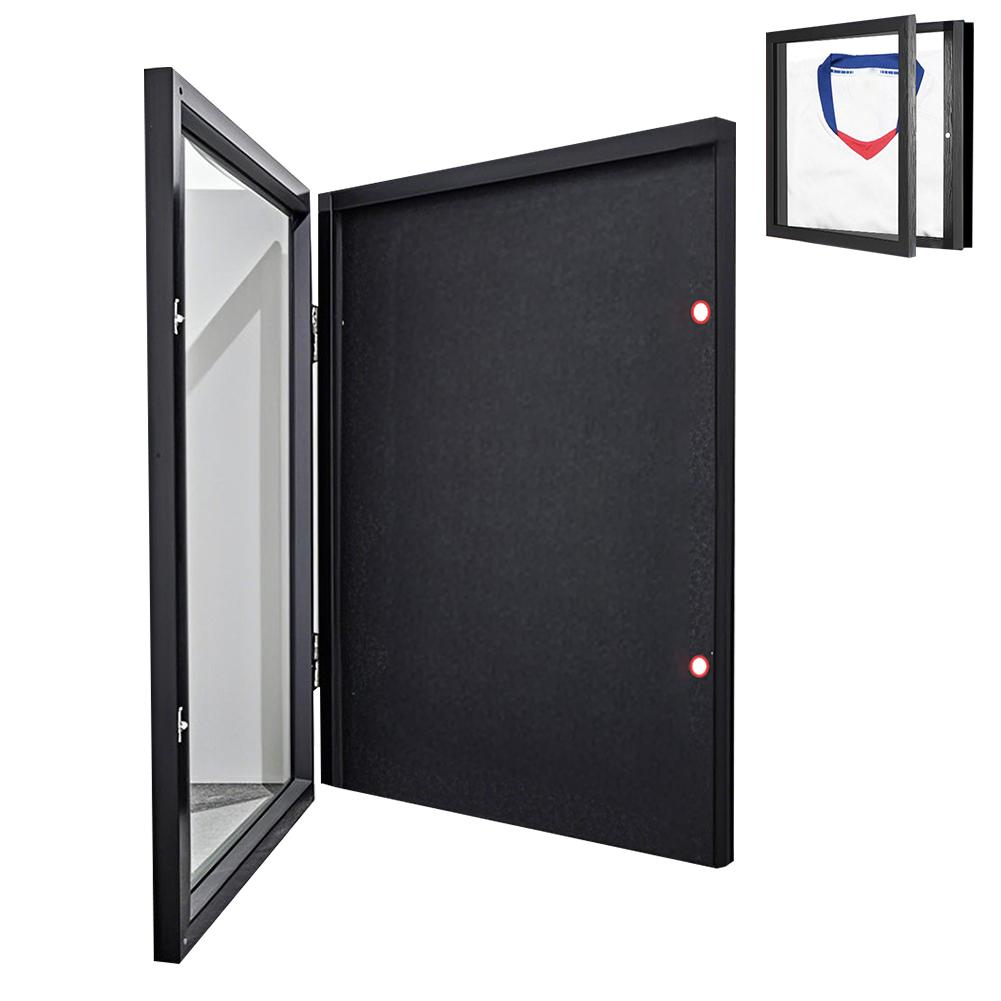 Jersey Display Frame Wood T Shirt Display Case 13x13/14X18 inch Shadow Box Shadow Box Frame for Jerseys Memorabilia