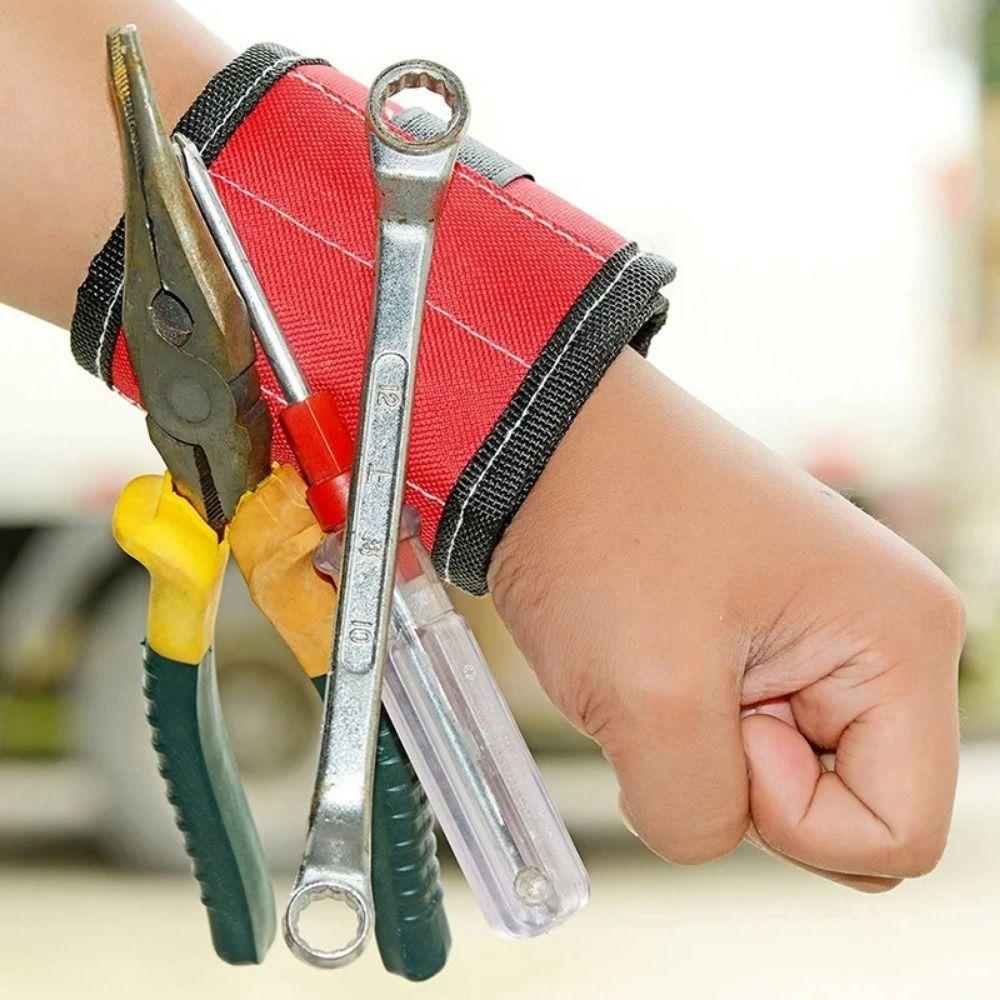 Adjustable Repair Brief Case Convenient Magnets Tool Belts Super Strong Magnetic Wrist Band Men