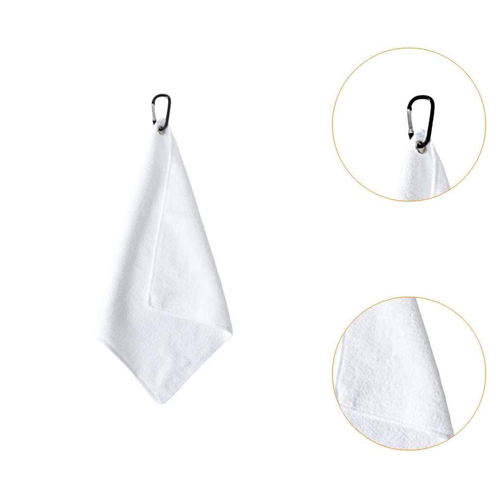 Golf Club Towel Ball Cleaning with Carabiner Clip Accessories Wiping Cloth for