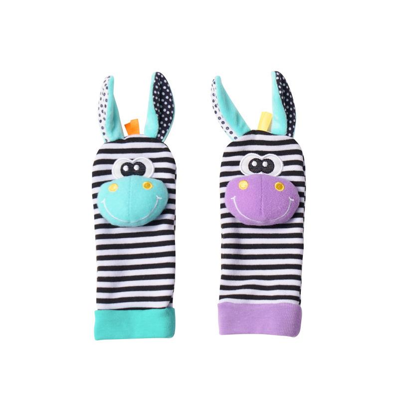 Игрушки для малышей 0 6 12 месяцев Милые мягкие игрушки Детские погремушки Носки Детские погремушки на запястье Игрушки для новорожденных Издают звуки Игры для малышей