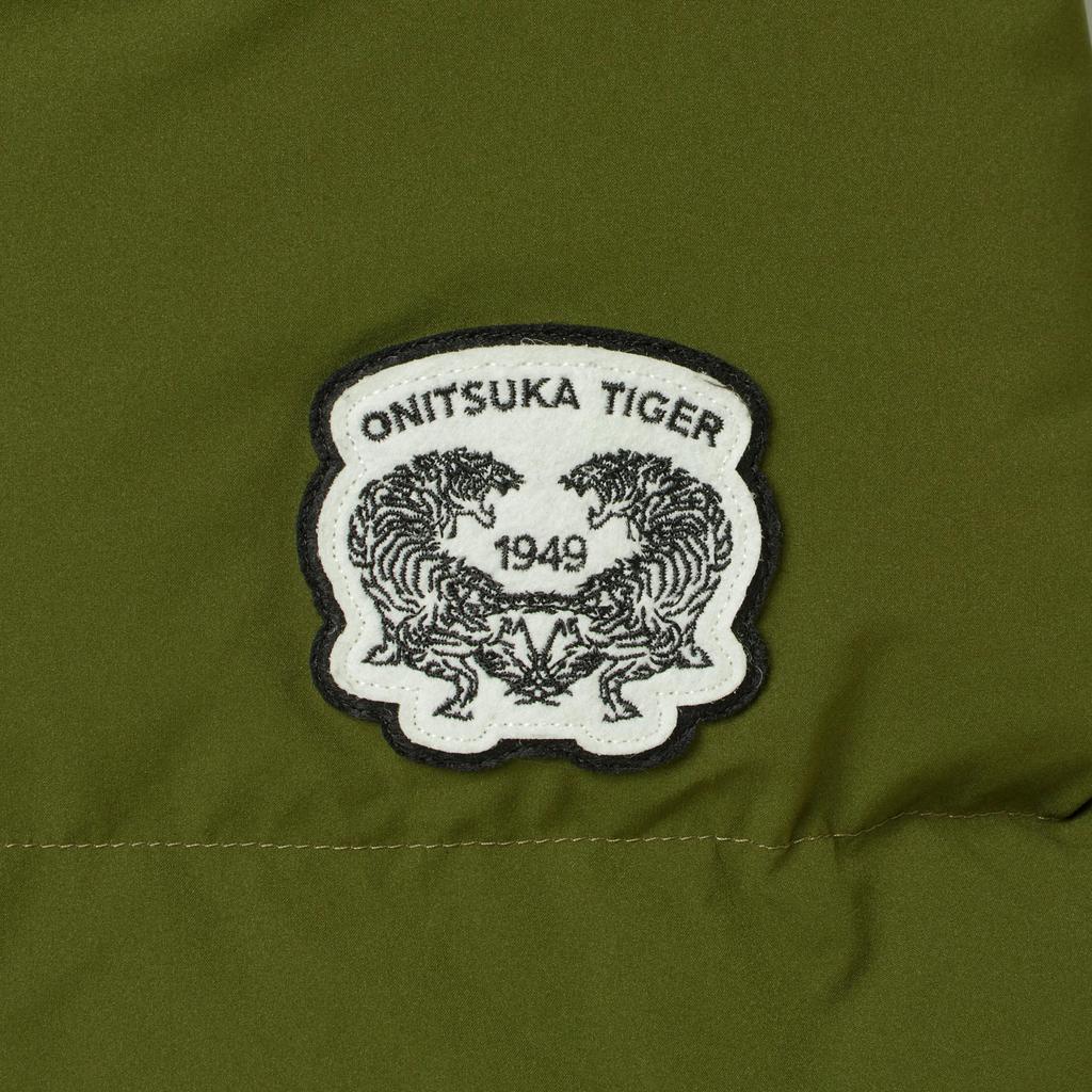 Onitsuka Tiger Versatile Comfortable Down Jacket Unisex Outerwear Dark-Green 2183B414-300