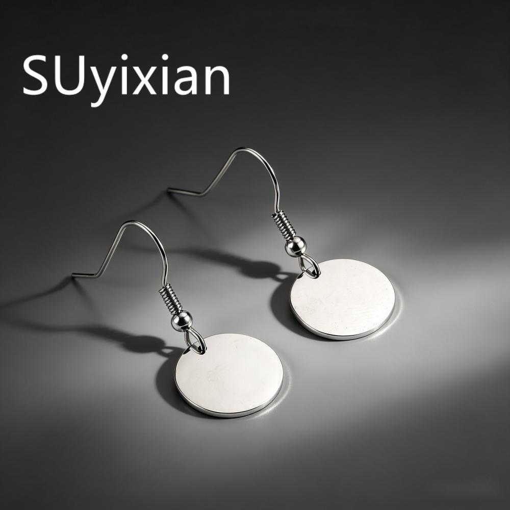 925 Sterling Silver Stylish and Simple Round Brand Earrings Birthday Party Anniversary Gift Daily Wear