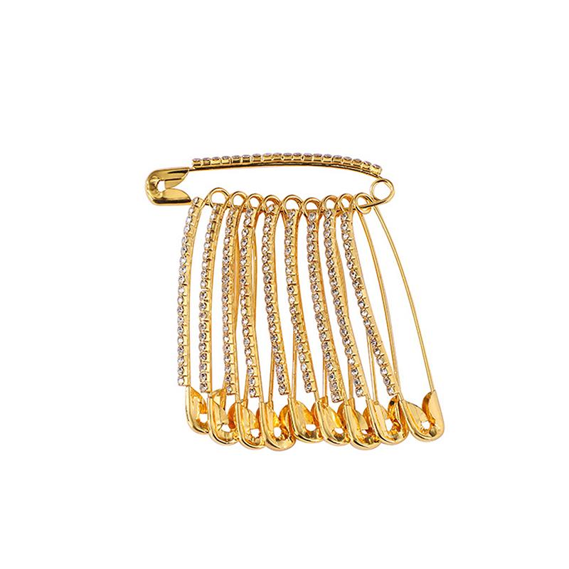 10/12Pcs Large Safety Pins 2 Inch Decorative  Brooch Women Brooch Pins For Clothes Skirts Sweater Scarf Lapels Hat