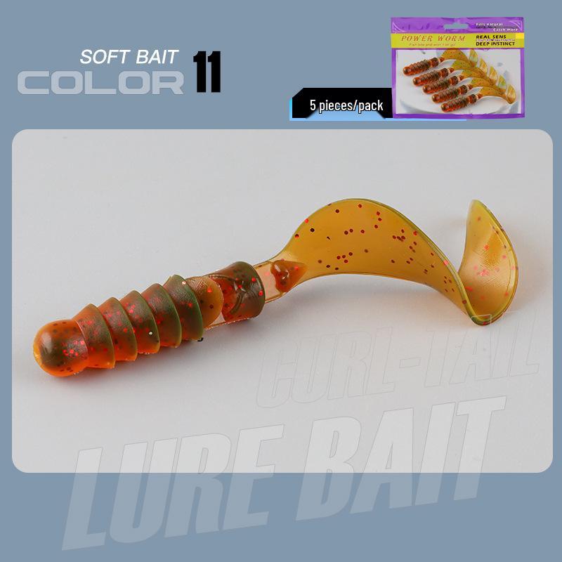 Большая волна, кудрявый хвост, мягкая приманка для окуня и мандаринки