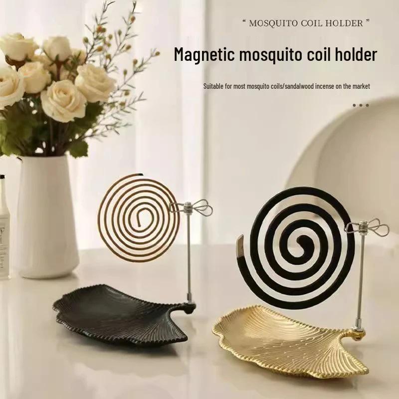 Магнитный держатель для москитных спиралей со съемным пепельницей и зажимами