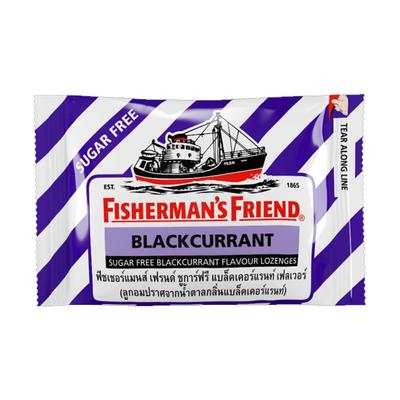 Fisherman's Friend Lozenges, Черная смородина, пастилки со вкусом черной смородины без сахара, 25 г. х 6/12/24 шт.