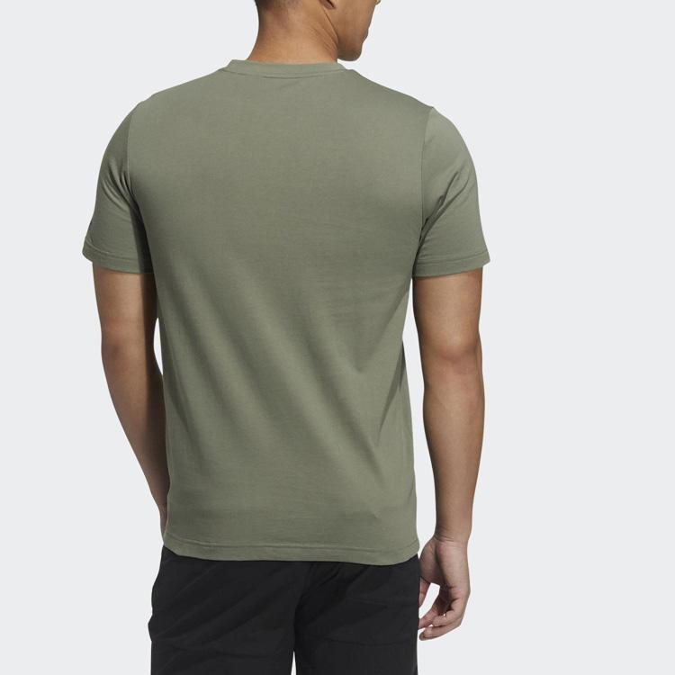 adidas Футболка Terrex Solid Color Outdoor Sports с круглым вырезом и коротким рукавом, унисекс, цвет зеленый GN9458