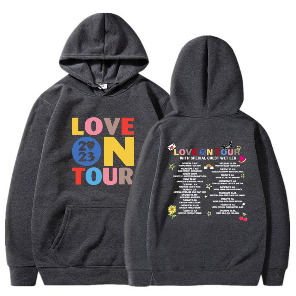 Толстовка с капюшоном Love on Tour HS Concert, пуловеры Music Lover Aesthetic, унисекс, толстовки с графическим принтом, мерч Love on Tour