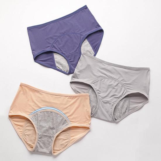 Chic Lady Panties Solid Color Anti-septic Underwear Quick Dry Lady Panties for Work