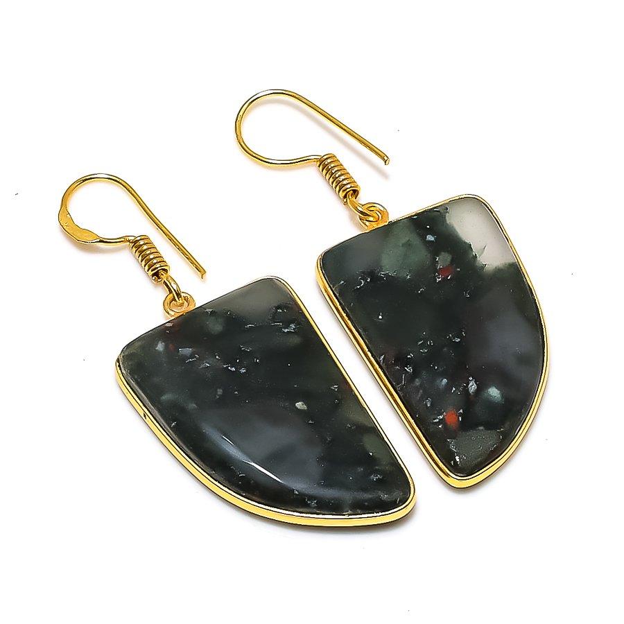 Boulder Opal Gemstone 925 Solid Sterling Silver Jewelry Earring 1.81" GK-5683