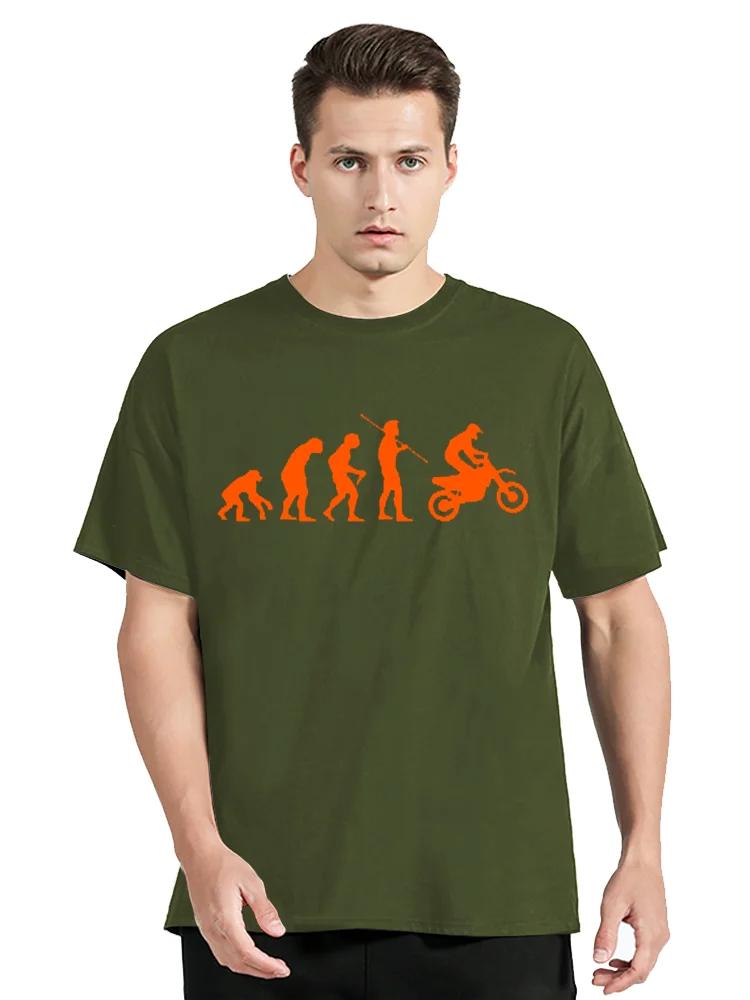 Summer Fashion T-shirt Evolution Motocross Enduro Moto Cross Motorrad Biker Cotton Tshirt Clothing Oversized Tops Tees