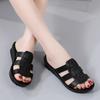 Fashion New Large Size Women Hundred Hundred Head Layer Cowhide Sandals Comfortable Sports Wear Resistant Non-slip Slippers for Women
