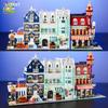 Нетоксичные игрушки Moc Городской Уголок Кофейня Архитектурный Стиль Уличный Пейзаж Микро Строительные Блоки Для Детей Строительные Кирпичики