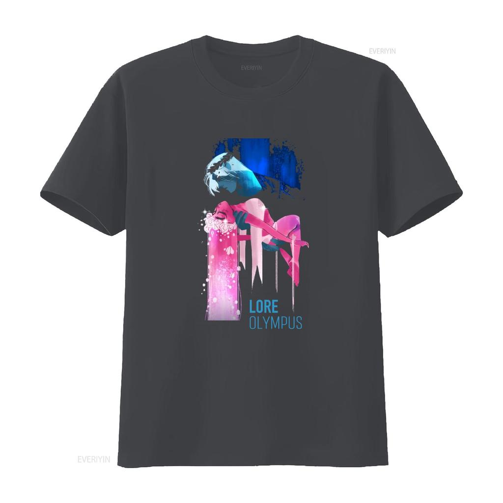 AOL Lore Olympus Аид Персефона Принт Свободный крой Футболка для девочек винтажная Стирка дизайнерская одежда с принтом удобная