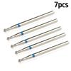7pcs/Lot Diamond Milling Cutter for Manicure Burrs Pedicure Nail Drill Bits Accessories Nozzles for Manicure Cutters Nail Files