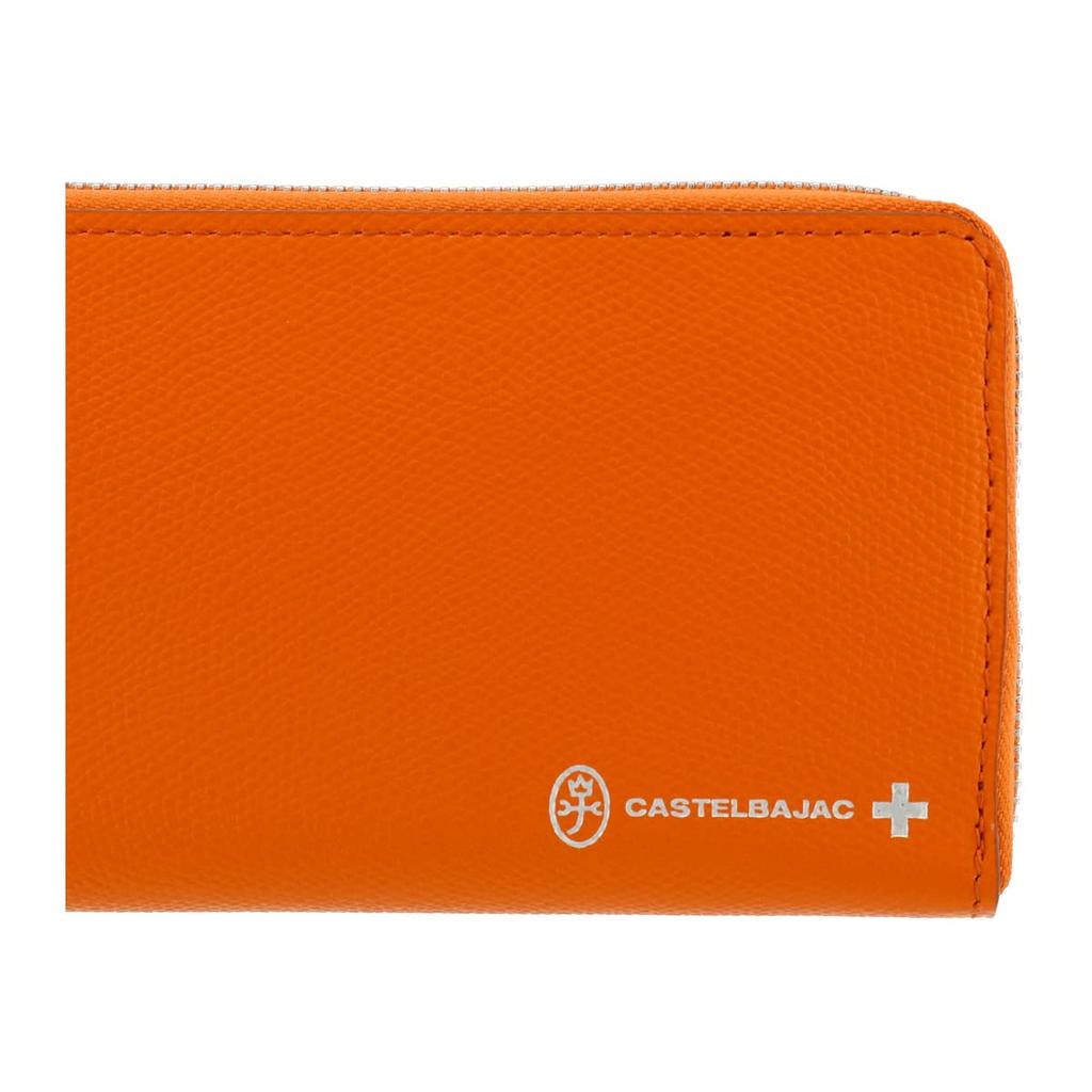 Длинный кошелек с круглой молнией из натуральной кожи Carnet 032615 из коровьей кожи черного цвета [Castelbajac] для мужчин [01]