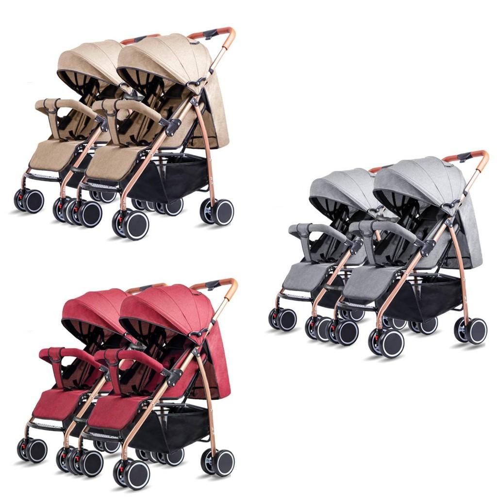 Baby Stroller Twins Lightweight Foldable Convertible Seat Outdoor Tools Gift