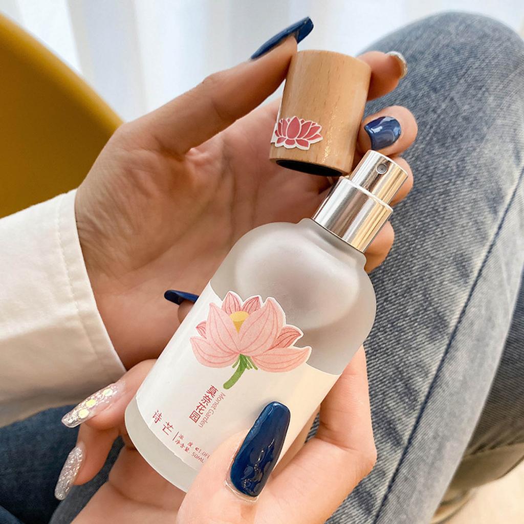 50ml Cute Perfume Beechwood Bottle Cap Frosted Surface Multiple Aromas Fragrant Long Lasting Lady Fragrance for Students